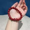 Pulsera Doble Pixiu de Arena de Cristal Cinabrio, Sencilla y Versátil, Adecuada para Hombres y Mujeres, Atrae Riqueza y Fortuna en el Año de Nacimiento
