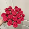Paquete de Materiales DIY para Ramo Hecho a Mano Tejido Hilo Rosa Flor de Copa de Vino Ganchillo Hecho por Uno Mismo Producto Terminado de Ganchillo Flor de Mano