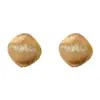 Moda Retro Francesa Simple Metal Cepillado Profundo Geométricos Pendientes de Tachuela Personalidad de Nicho Diseño Único Pendientes Venta al por Mayor