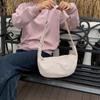 Estilo retro japonés y coreano estilo ins pana bolso nuevo moda casual simple combina con todo bolso bandolera media luna