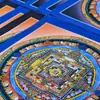 18cm Vajra Mandala Nepal Thangka Puro Pintado a Mano Sala de Estar Salón Budista Tamaño Pequeño Mesa Colgante Pintura Artística Decorativa