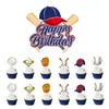 Decoración para Fiesta Temática de Béisbol Traje Bandera Béisbol Deportes Fiesta de Cumpleaños Bandera Flor Tarjeta de Pastel Panal