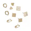Fabricantes de comércio exterior cabeça de brinco irregular manual DIY acessórios de brinco podem ser feitos agulha de prata 925 banhado a ouro acessórios geométricos