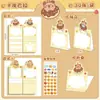 Adesivos fofos e coloridos de animais de desenho animado, blocos de notas que ficam em pé, papel de anotações destacável, notas de mensagem dobráveis e blocos de notas