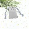 Pacote de Algodão Puro Bolso Estilo INS Cor Doce Bolso com Cordão de Cor Bolso de Algodão Puro com Abertura para Cordão Bolsa de Joias Bolso de Algodão Puro
