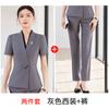 Traje profesional de manga corta de verano para mujer, ropa de trabajo para recepción de hotel, joyería, tienda de oro, vestido de trabajo para mujer.