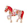 Chaveiro Cavalo do Zodíaco Cravejado de Diamantes Metal Fofo Pingente para Bolsa Feminina Anel de Chaveiro Pingente de Pônei Presente