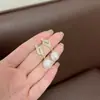 Pendientes de Diamante y Perla Estilo Hada Francesa Temperamento Suave Diseño de Nicho Alas de Ángel Joyería para Orejas Explosiva de Celebridad de Internet