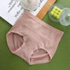 Cuecas Femininas de Verão Finas de Cintura Alta Tamanho Grande, Sem Costura, Respiráveis, Confortáveis, Antibacterianas, Roupa Íntima Sem Costura Tricotada em Algodão Puro
