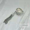Acessórios de Cristal, Liga Retro Prata Imitação, Artesanato Antigo, Anel Aberto Clássico, Borla de Folha, com Metabo