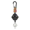 Chaveiro de corda trançada para camping ao ar livre, chaveiro com pingente de cadeado portátil, mosquetão de escalada, capacidade de carga 0,24 kg