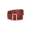 Diseño de Tejido Trenzado Bohemio Sentido de Diseño Nicho Cinturón de Borde Ancho para Mujer Accesorio Decorativo Retro de Gama Alta para Faldas Cinturón de Cuero