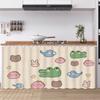 Cortina Sencilla Estilo Dibujo Animado para Gabinete de Cocina para Ocultar Desorden, Tipo Riel Deslizante sin Taladro, a Prueba de Polvo y Estéticamente Agradable para Gabinetes sin Puerta
