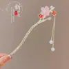 Pente de cabelo estilo antigo para mulheres, novo pente de madeira para coque estilo chinês com toque de alta qualidade, pente com borla, acessório de cabelo tradicional Hanfu
