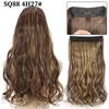 Fabricante de Cortina de Cabello para Peluca Venta al por Mayor Comercio Exterior Transfronterizo Ola Grande Fibra Química Hilo de Pesca Cortina de Cabello Rizado Extensión de Cabello Sin Costuras Pieza de Peluca