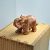 Artesanato de Elefante Auspicioso Esculpido em Moda Decoração de Mesa Decorativa Nova Casa Cor de Cristal Pingente de Jade