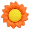 Flores Coloridas Adesivos de Borracha Macia 3D Decorações Planas para Capas de Celular Papelaria Acessórios de PVC 3D Acessórios para Joias DIY