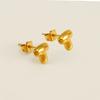 Moda Europea y Americana Sencillos y Elegantes Pendientes de Acero de Titanio Acero Inoxidable Chapado en Oro de 18K Pendientes Mini de Letras de Burbuja para Mujer