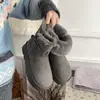 Botas de Nieve Gruesas Antideslizantes de Terciopelo Retro Plus para Mujer 2026 Nuevos Zapatos de Algodón Cálidos para el Invierno que Aumentan la Altura