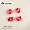 Lindo Estampado de Manzana Joyería Accesorios con Cuentas Bolsas Hechas a Mano para Colgar Colgante Casero Joyería Cuentas Sueltas Media Manzana
