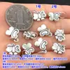 Etiqueta colgante de lazo vintage de plata s999 pulsera de cuerda trenzada tridimensional para la mano collar accesorios hechos a mano diy