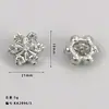 Botones de Flor con Pedrería, Botones Metálicos de Alto Gama con Diseño Hueco Multicapa, Accesorios y Complementos para Abrigos y Trajes