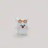 Piezas de Accesorios DIY de Color Sólido para Animales Pequeños, Colgante Hecho a Mano de Perro con Dibujo Lineal de Dibujos Animados, Adorno de Escritorio 3D
