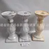Candelabro Coluna Romana com Grão de Madeira de Mármore Cerâmico Decorações para Casa Enfeites de Sala de Estar Moda Criativa