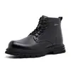 Botas Retro Americanas para Hombre 2025 Nuevo Otoño e Invierno Piel Genuina Estilo Británico Botas de Trabajo Zapatos de Piel con Suela Gruesa para Hombre