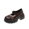 Nuevos Zapatos de Mujer Bajos Individuales Estilo Británico con Lazo Retro Verano 2026 JK Versátiles Mary Janes de Punta Redonda Zapatos Pequeños de Cuero
