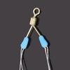 Horquilla de silicona gancho de tres púas clip de alambre conector de ocho anillos accesorios de equipo de pesca clip rápido para línea secundaria