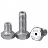 Tornillo Hexagonal Exterior de Acero Inoxidable 304, Estándar Británico y Americano, Agujero Pasante, Tornillo Hueco para Escape de Vacío, Tornillo Roscado 1/4-20