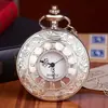 Reloj de Bolsillo Personalizado Hueco Retro con Tapa abatible al por Mayor, Reloj Creativo para Estudiantes Hombres y Mujeres, Reloj de Cuarzo, Reloj de Bolsillo para Personas Mayores