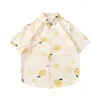 Camisa floral barroca vintage plus size 150kg para homens, camisa de manga curta com folha de bordo para férias na praia havaiana