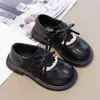Zapatos para Niñas Zapatos de Princesa para Niños 2026 Nuevo Estilo Primavera y Otoño Niña Pequeña Moño Modernos Suela Suave Zapatos Pequeños de Piel