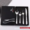 Acero Inoxidable 304 Juego de Cubiertos para Mesa de Restaurante Cuchillo, Tenedor y Cuchara de Acero Inoxidable para Comida Occidental Regalo de Hotel Juego de Cubiertos