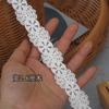 Exquisito Encaje Bordado de Hilo de Algodón de Malla Bilateral para Ropa con Empalme de Materiales Decorativos DIY Accesorios para Cuello de Falda