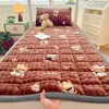 Colchón de terciopelo de burbujas engrosado, especial para dormitorios estudiantiles, colchón de felpa de imitación de conejo, cálido y acolchado con algodón