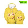 Amazon nova expressão dos desenhos animados 3D impresso moda hoodie pullover suéter com capuz personalizado um atacado