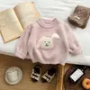 Suéter Grossinho Infantil Outono e Inverno Fofo Animal de Desenho Animado Bebê Tricô Roupa de Inverno Bebê e Criança Pequena Pelúcia Quentinho Top