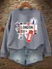 Ropa deportiva para mujer con estampado de aerolínea de viaje de Londres, sudadera holgada de cuello redondo, suéter pullover casual multicolor