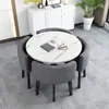Mesa de Recepção Simples e Combinação de Cadeiras Mesa de Negociação Recepção de Loja Comercial Mesa e Cadeira Mesa Redonda Pequena para Lazer de Escritório