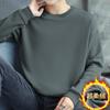 Sudadera de cuello redondo gruesa de 320 g para hombre, otoño/invierno, con forro polar, gruesa, de color sólido, ropa exterior, sombreros, camiseta de manga larga, moda Joker