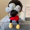 Goma para el pelo con forma de trasero de Mickey y flor para niñas, Cuerda para el pelo linda con rayas y forma de pie, Cuerda para el pelo de dibujos animados divertida para moños y coletas