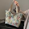 Bolsa Floral de Grande Capacidade para Mulheres 2026 Nova Tendência Moda Bolsa Transversal para Mulheres Ins Nicho Versátil Bolsa de Ombro