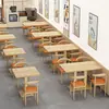 Conjunto de Mesa e Cadeiras para Restaurante de Fast Food para Uso Comercial, Adequado para Lojas de Hot Pot Picante e Macarrão, Restaurantes, Chá de Leite, Sobremesas, Lanches e Espetinhos Fritos, com Mesas e Cadeiras Espessadas