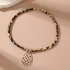 Nz3477 Collar de Cuerda de Terciopelo con Estampado de Leopardo Europeo y Americano Transfronterizo Colgante de Pez Sol Colgante Único Diseño de Moda Joyería para Mujer