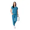 Trajes de quirófano hechos a medida transfronterizos en conjuntos de dos piezas, uniformes de médico para sala de operaciones, trajes de quirófano con muestreo gratuito en lotes pequeños y revisiones