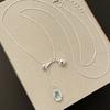 Colar Pingente Gota de Água Azul com Tassel Novo Puxar Ajustável Corrente Clavicular Ins Blogueiro Celebridade da Internet Acessórios Principais