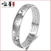 2022 atacado sutra do coração Xiangyun pulseira lótus carpa imitação prata tailandesa vintage sólido pulseira joia pulseira